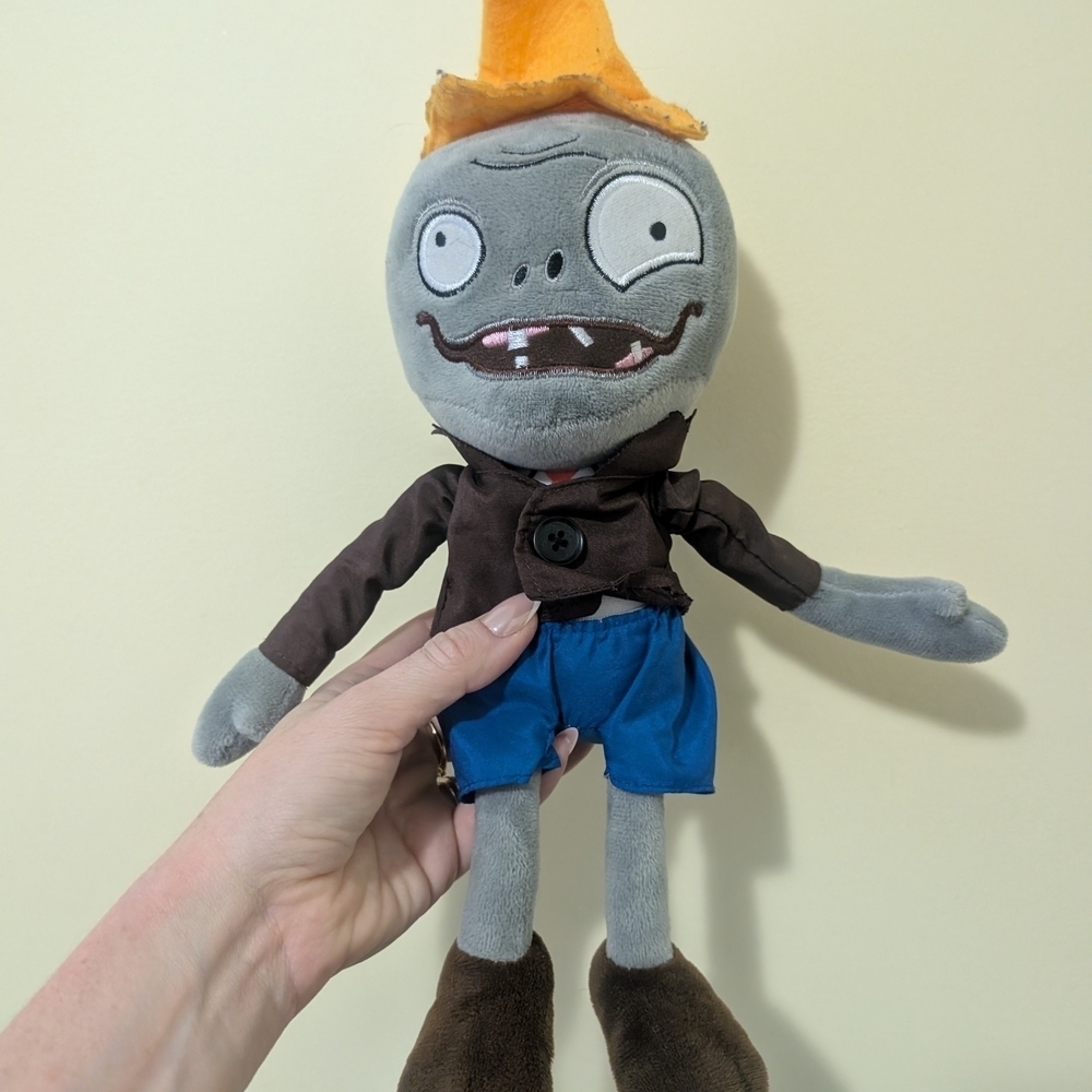 Plants Vs Zombie Plush Zombie Toy with Orange Hat